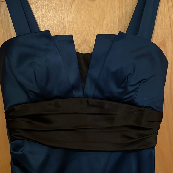 Blue Black Cocktail Dress Sz Small - Picture 3 of 7
